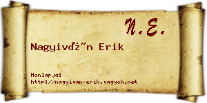 Nagyiván Erik névjegykártya